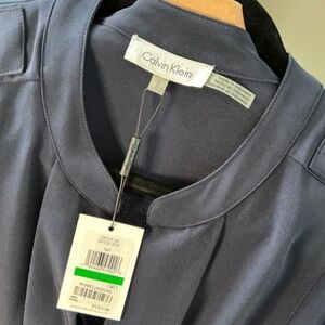 Navy Blue Calvin Klein Shirt Dress Size LG NWT